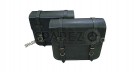 For Royal Enfield Classic 650 Genuine Leather Pannier Bags Dark Green With Mounting - SPAREZO